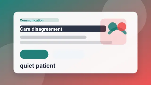 CASPer test example image showing a patient care disagreement scenario.