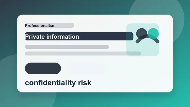 CASPer test example image about confidentiality after overhearing private information.