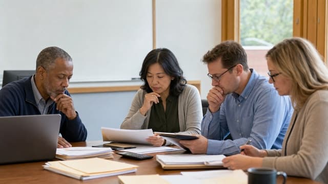 A committee reviews scholarship applications with limited funding.